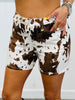 Judy Blue Brown Moo-ve Over Shorts (Reg. and Plus)