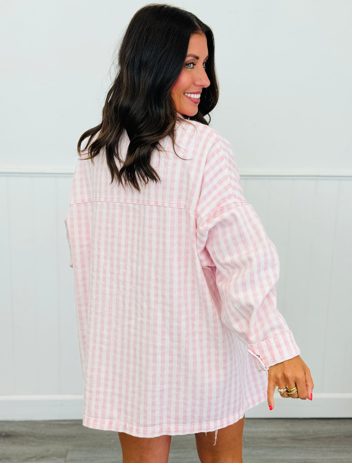 Pink Denim Gingham Barn Jacket (Reg.)