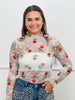Bloom Mesh Floral Top (Reg.)-4 Colors