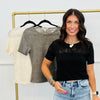 Floral Mesh Lace Short Sleeve Top (Reg & Plus)-3 Colors