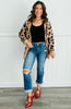 Camel Leopard Button Up Sweater Cardigan (Reg)