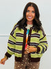 Avocado/Chocolate Striped Sweater Cardigan (Reg.)