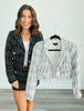 Tweed Pearl Crop Blazer (Reg)-2 Colors