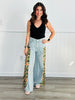 POL Striped Denim/Floral Wide Pants (Reg)