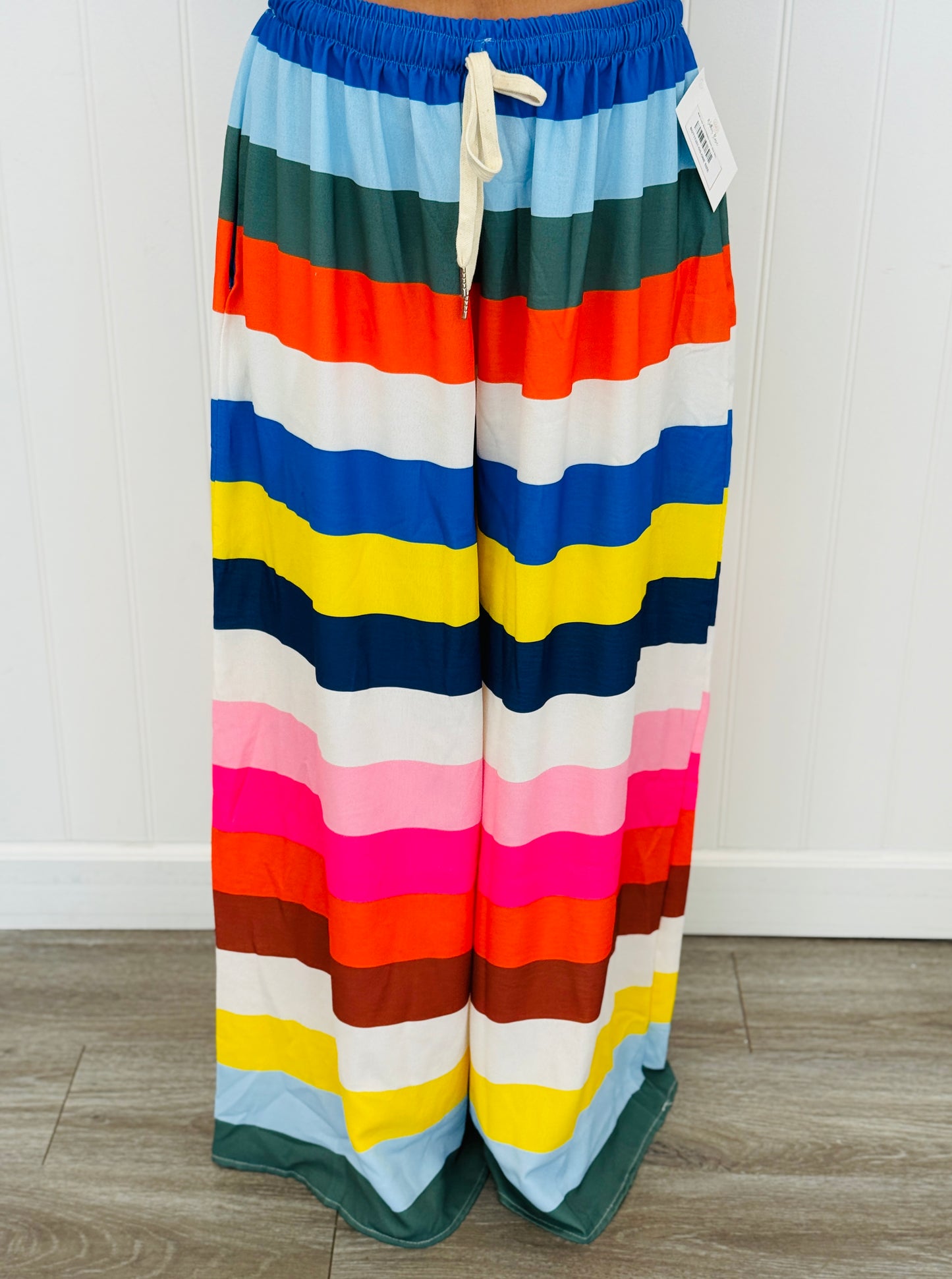 Multi Color Block Palazzo Pants (One Size)