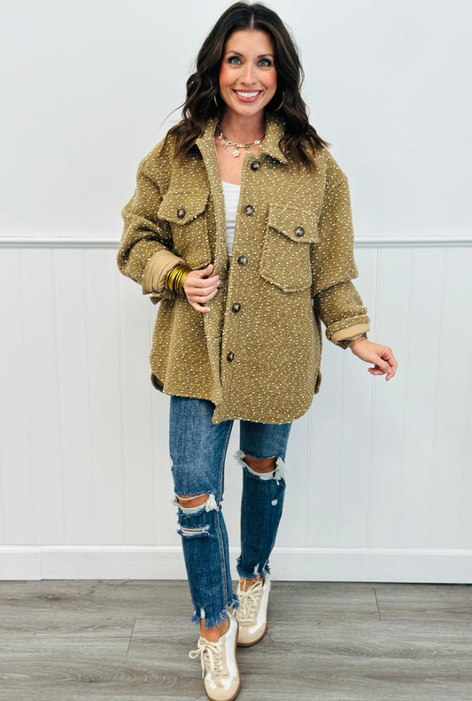 Taupe Lovely Lined Oversized Jacket (Reg & Plus)