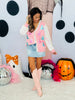 Glitter Ghost Sequin Sleeves Button Up Cardigan (Reg. and Plus)