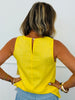 Yellow Rhinestone Sleeveless Blouse (Reg. and Plus)