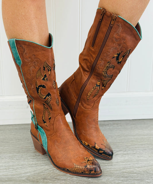 Whiskey Croc In Style Boots