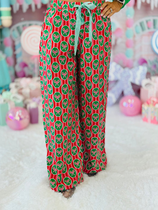 Striped Candy Cane Bow Pants (Reg.)