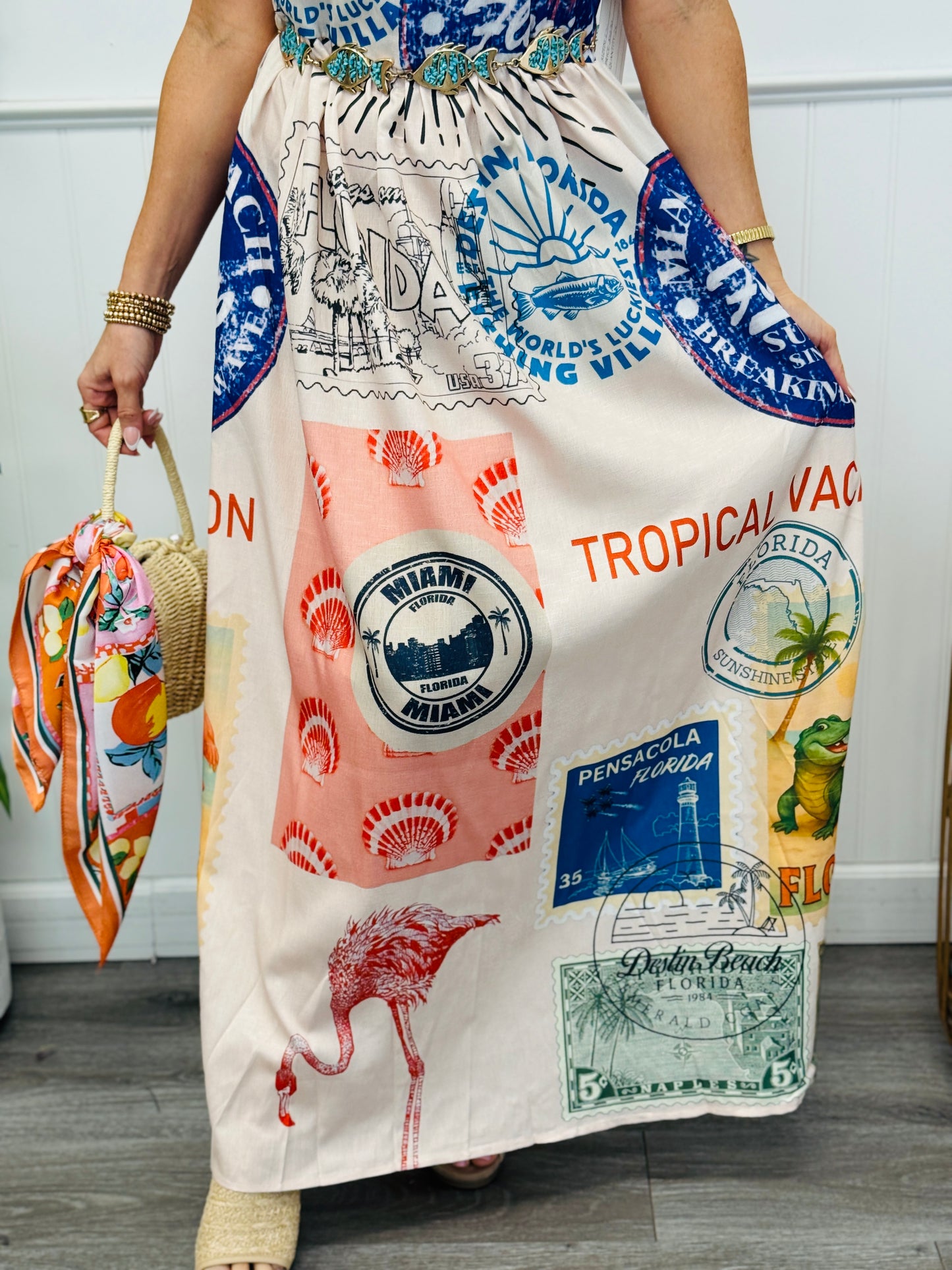 Florida Postcard Maxi Dress (Reg.)