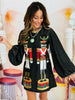 Queen Of Sparkles Black Shimmery Denim Nutcracker Dress (Reg. & Plus)