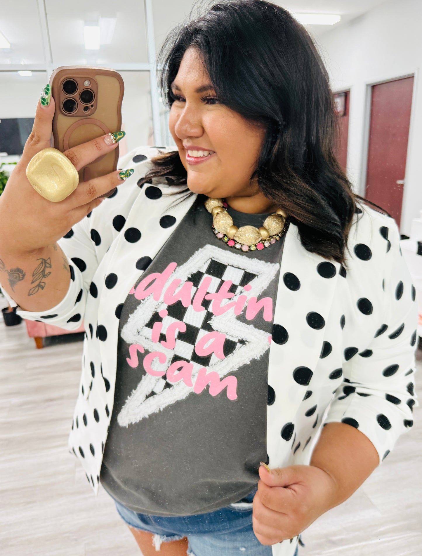 Adulting Is A Scam Tee (Reg. and Plus)