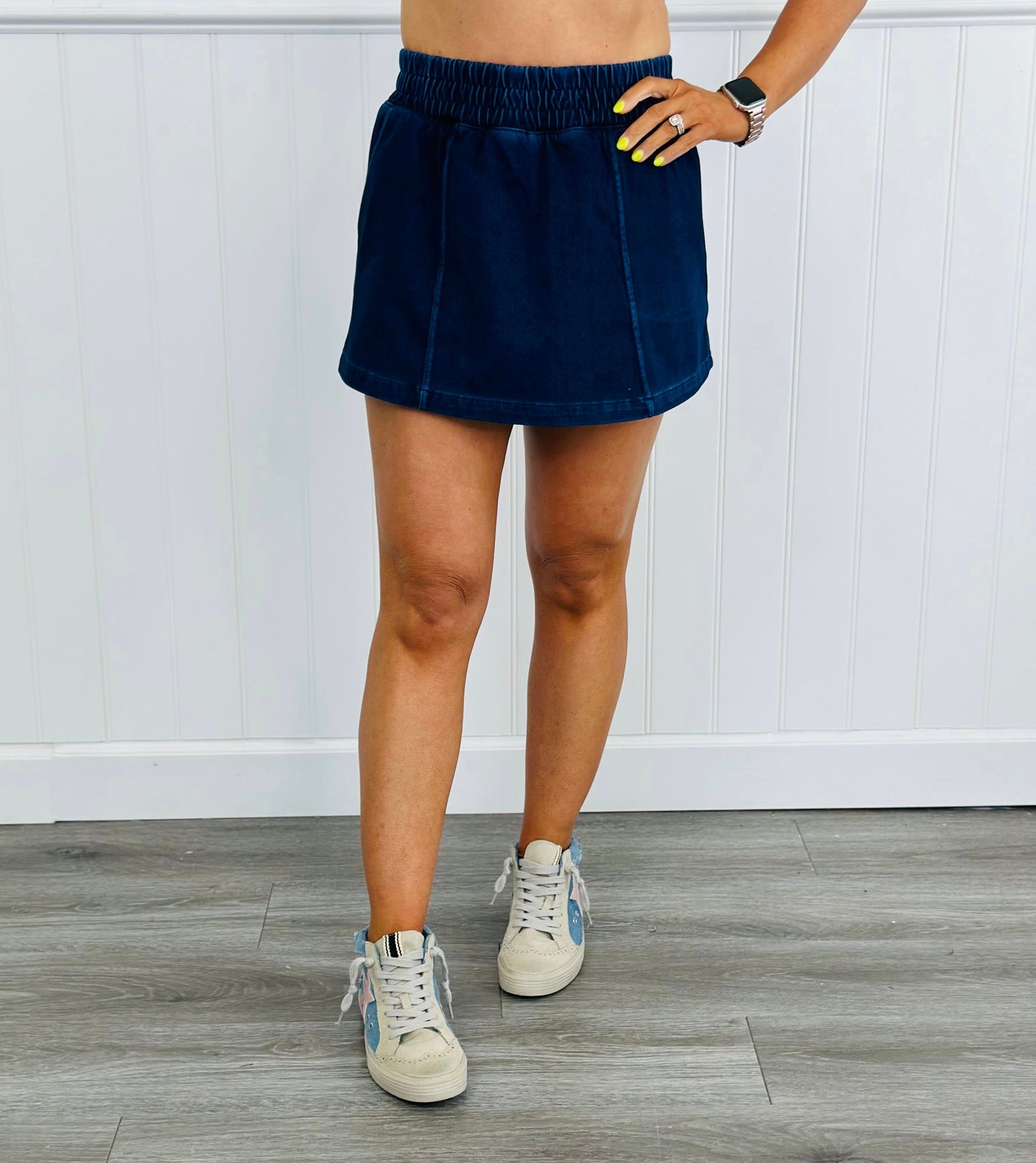 Denim Utility Skort (Reg. and Plus)