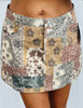 Multi Floral Patchwork Mini Skirt (Reg.)