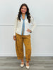 Vintage White Washed Rib Thermal Top (Reg.)