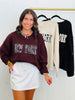 New York Graphic Sweater Top (Reg. and Plus)- 3 Colors