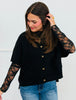 Button Front Boxy Knit Cardigan (Reg. and Plus) - 3 Colors