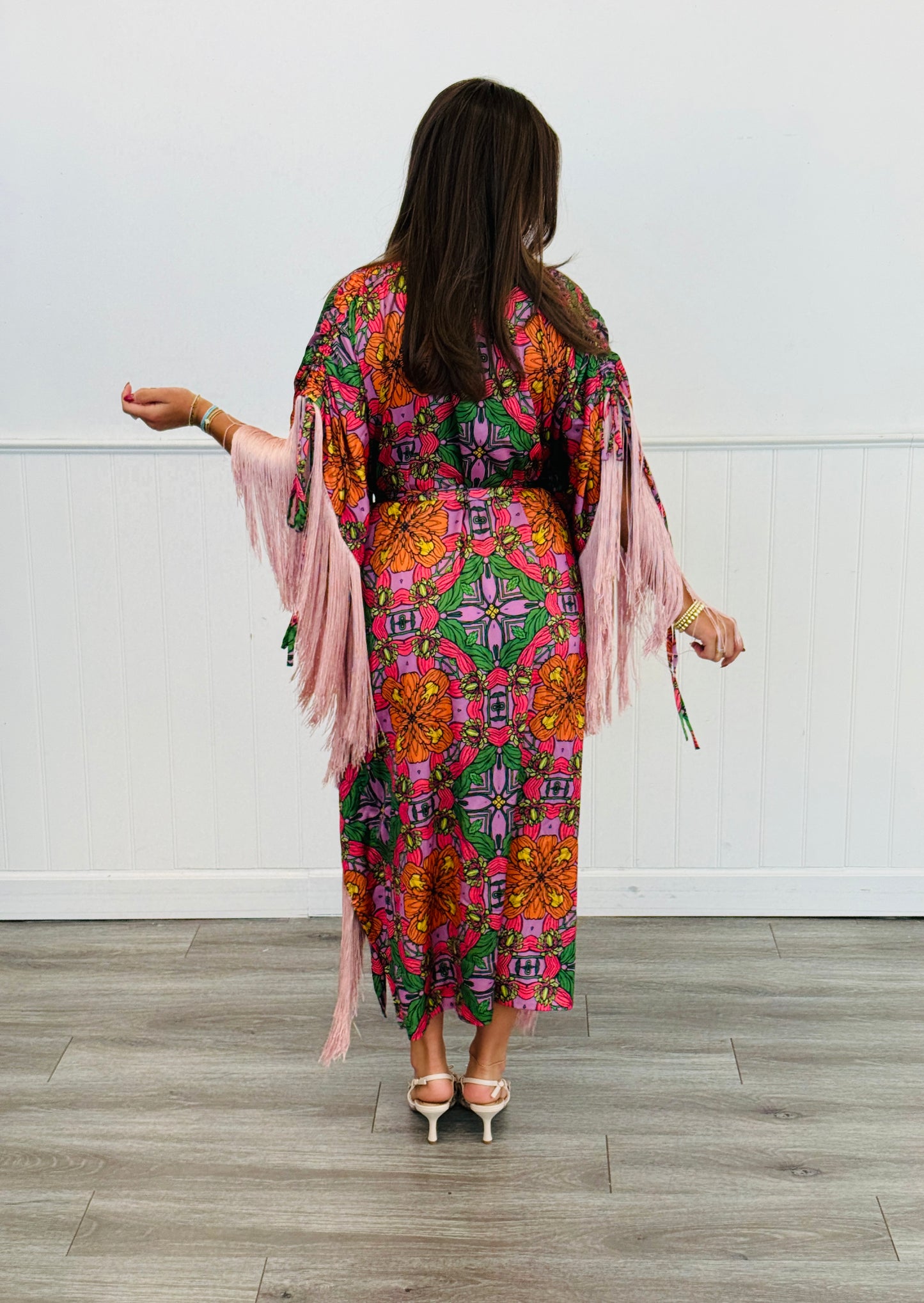 Blossom Fringe Kaftan Dress (Reg.)
