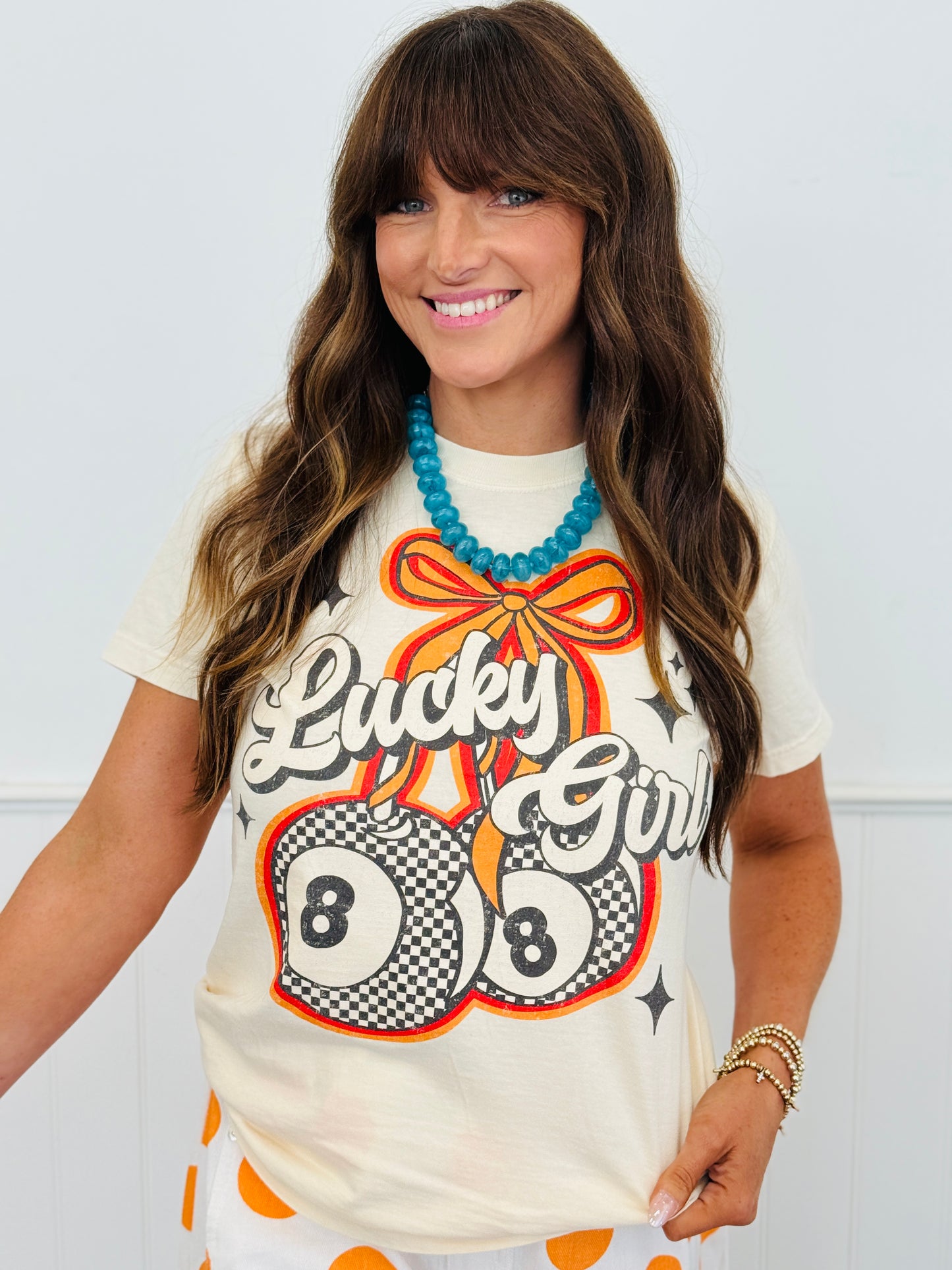 Lucky Girl Graphic Tee (Reg. and Plus)