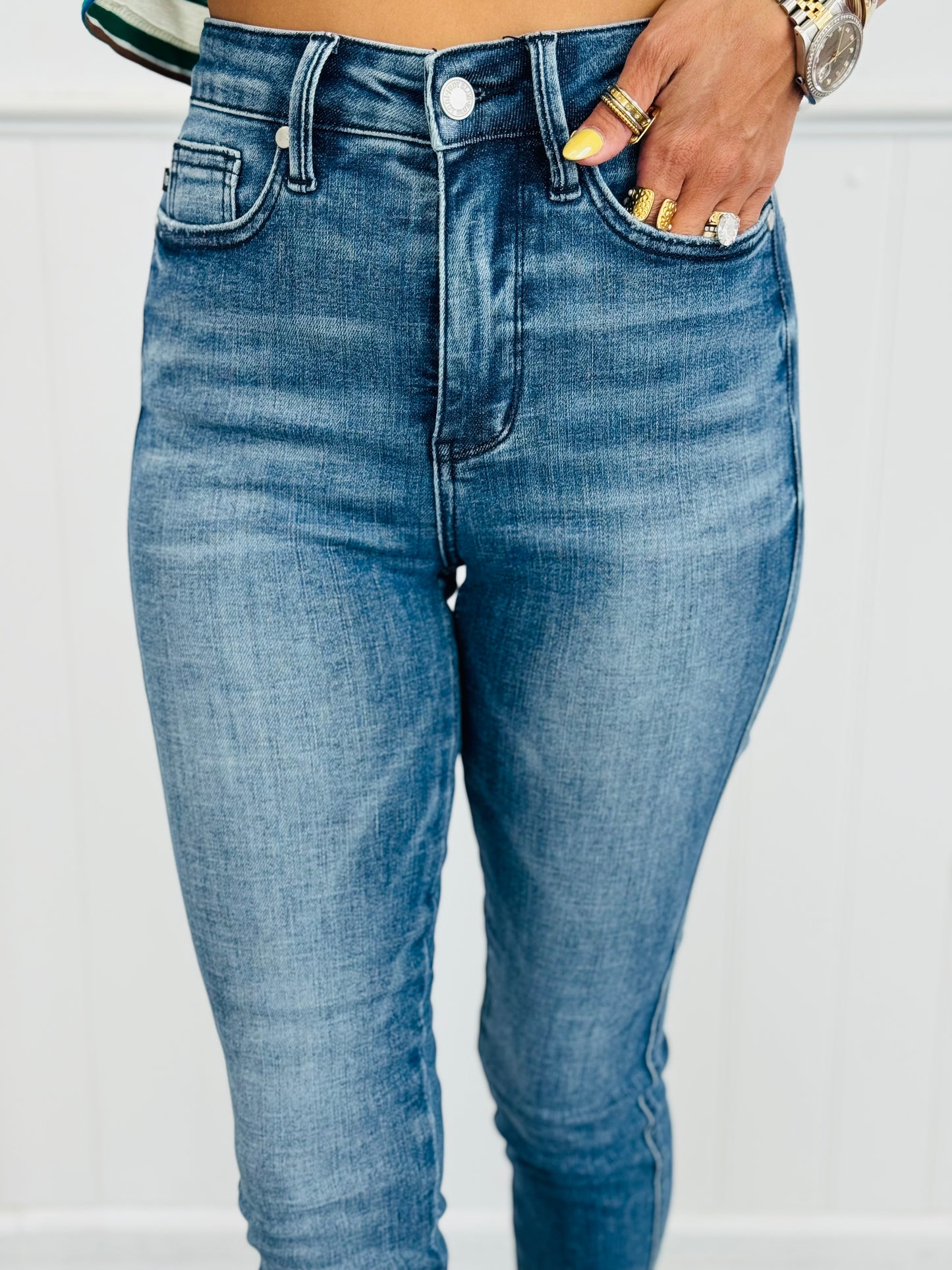 Judy Blue The Fall I Turned Skinny Tummy Control Jeans (Reg. and Plus)