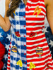 Queen Of Sparkles Blue & Red USA Picnic Midi Dress (Reg. & Plus)