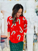 Christmas Candy Cane Sweater Top (Reg.) - 2 Colors