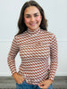 Checkered Mesh Long Sleeve Top (Reg & Plus)-3 Colors