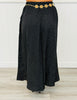 Pleated Front Rhinestone Wide Leg Pants (Reg.) - 2 Colors