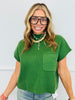 Waist Length Ribbed Dolman Sweater Top (Reg.) - 3 Colors