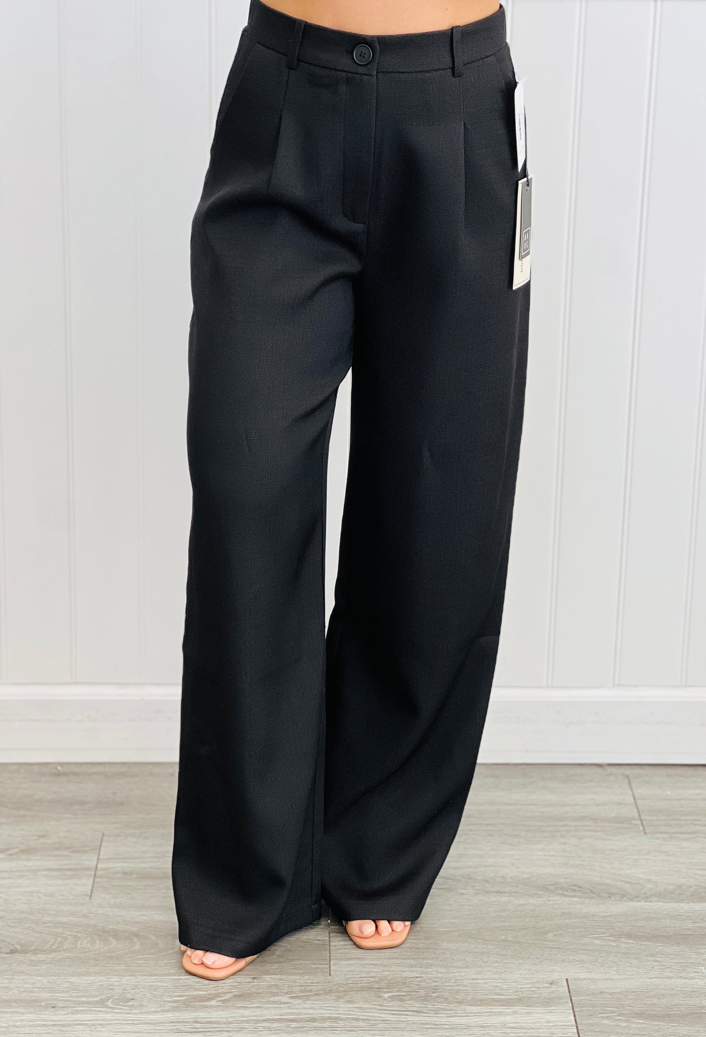 Tweed Wide Leg Trousers (Reg.) -2 Colors