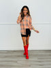 WR Brown Plaid Kathryn Button Up Top (Reg. & Plus)