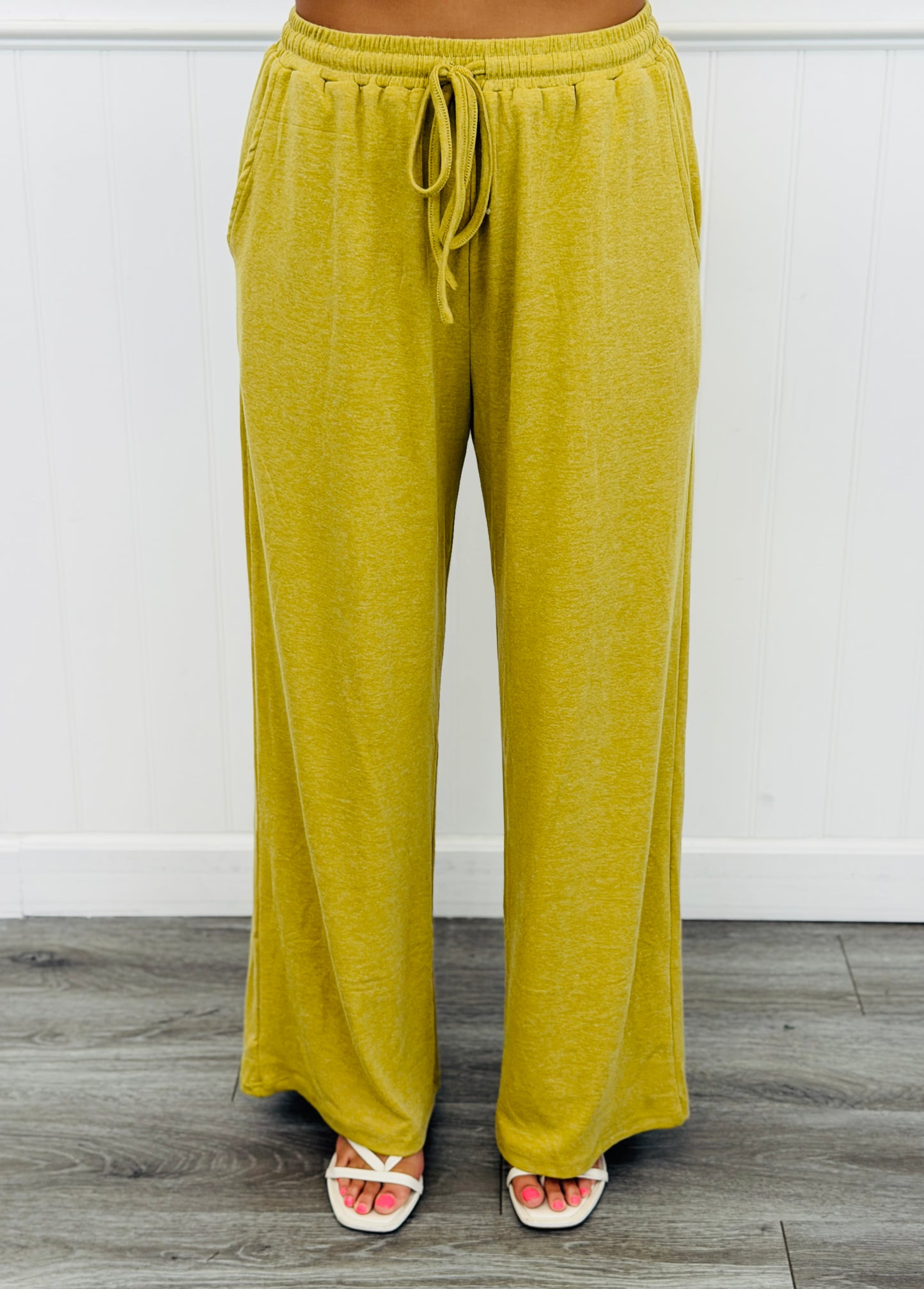 Golden Lime Long Sleeve Knit Top & Pants Set (Reg.)