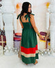 Army Green Contrast Midi Dress (Reg.)