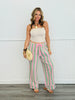 Strawberry Mint Striped Wide Leg Pants (Reg. and Plus)