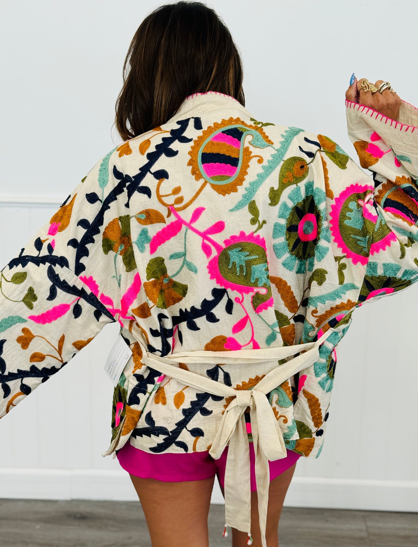 POL Natural Multi Print Kimono Jacket (Reg.)