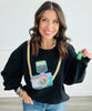 Queen Of Sparkles Black Camera Around Neck Sweatshirt (Reg. & Plus)