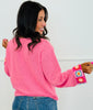 Pink Boho Bloom Knit Top (Reg & Plus)