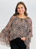 Leopard Print Boho Ruffle Sleeve Blouse (Reg.)