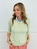 3/4 Sleeve Round Neck Top (Reg. and Plus)- 4 Colors