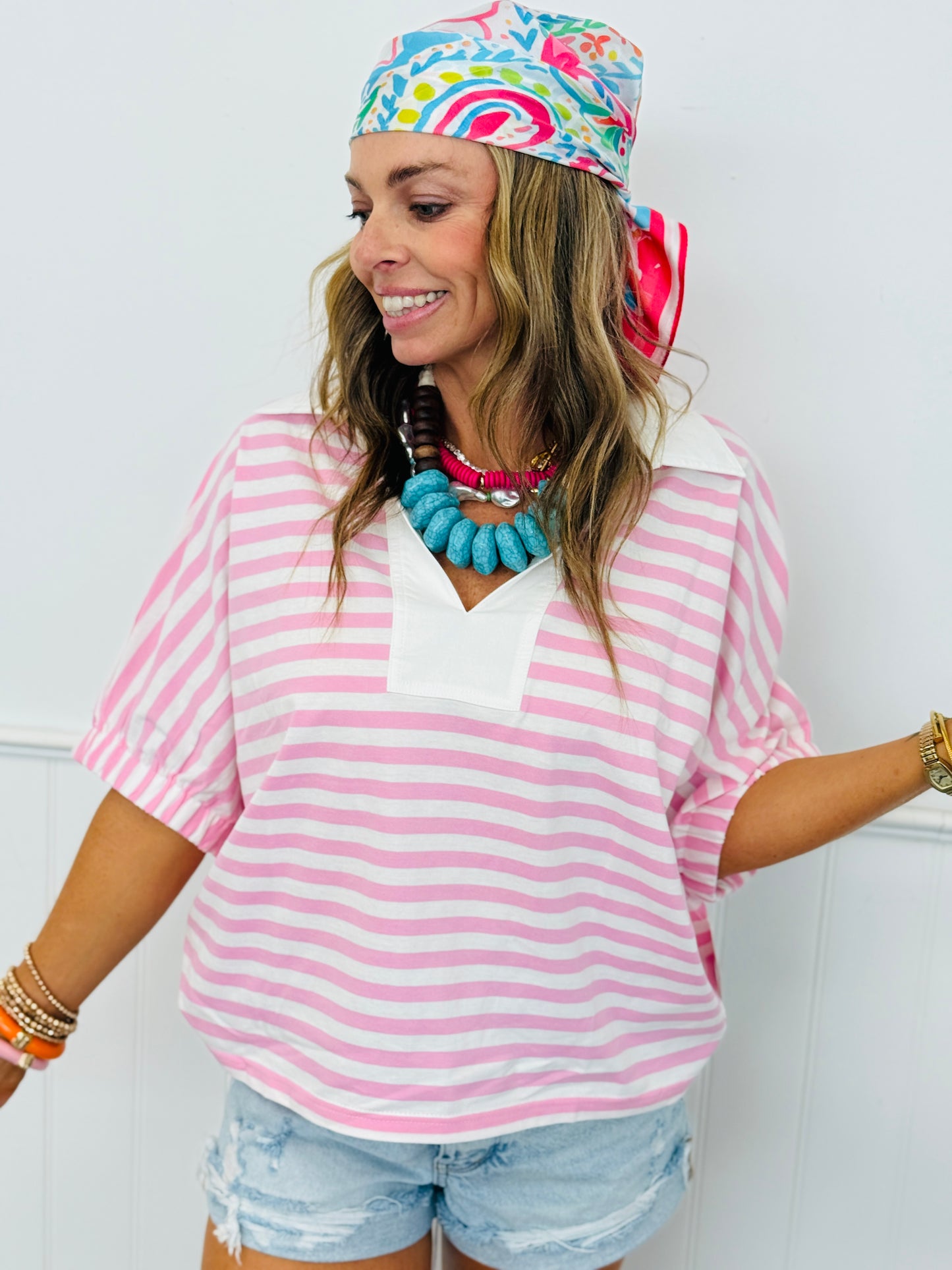 Simply Striped Pullover Top (Reg & Plus)-2 Colors