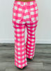 Pink Gingham Denim Pants  (Reg.)