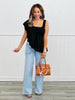 Clearly High Rise Drawstring Waistband Wide Leg Jeans (Reg.)