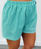 Gingham Elastic Waist Shorts (Reg & Plus)-4 Colors
