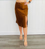 Cafe Satin Midi Skirt (Reg)