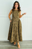Leopard Scoop Back Midi Dress (Reg)