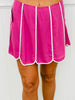 Fuchsia Shell Panel Linen Skort (Reg.)