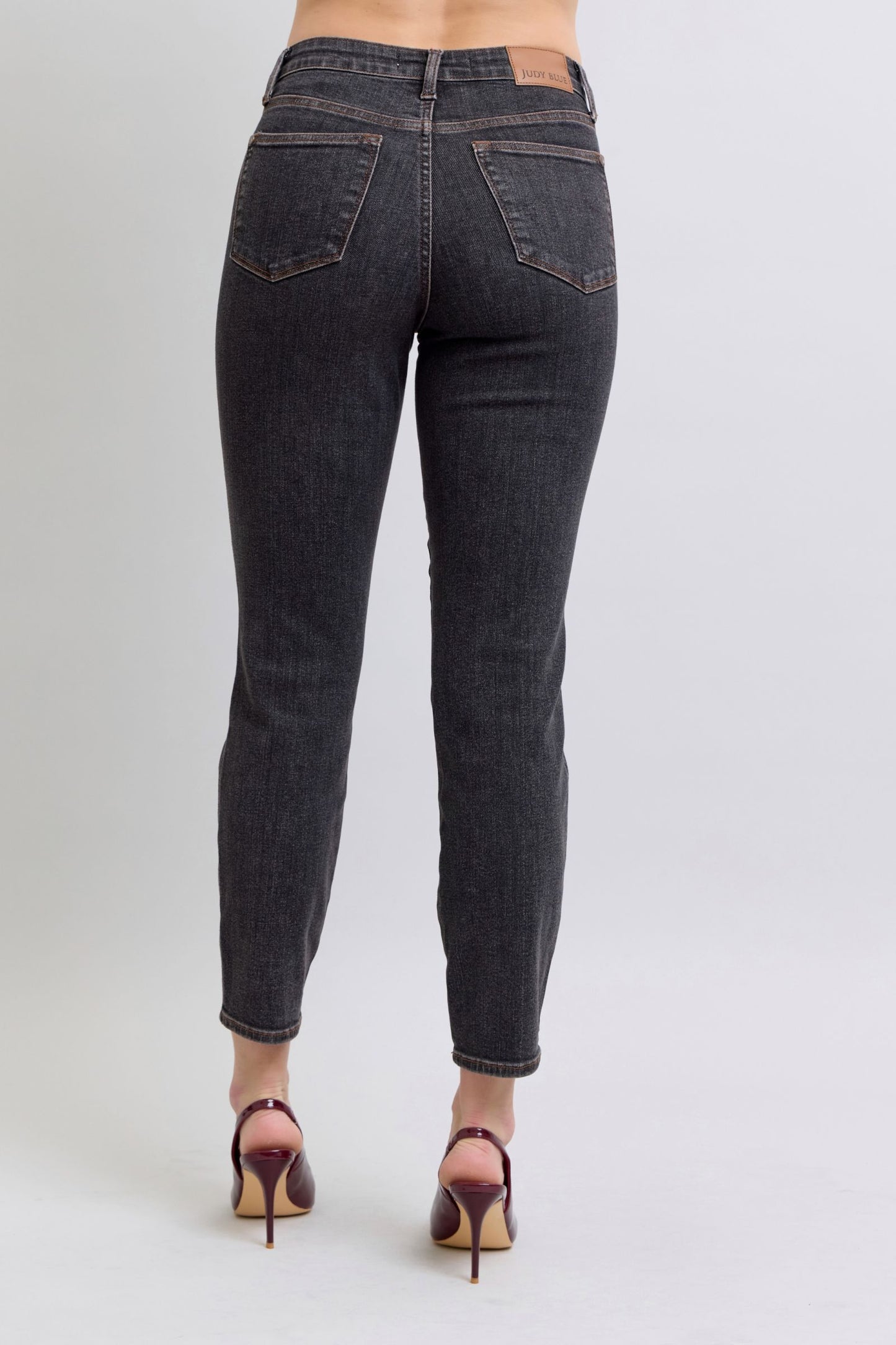 Judy Blue Black Rock Your Figure Tummy Control Slim Jeans (Reg. and Plus)