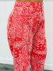 Red Bandana Print Barrel Pants (Reg. and Plus)