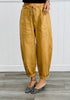 Camel Cotton Cropped Barrel Pants (Reg & Plus)